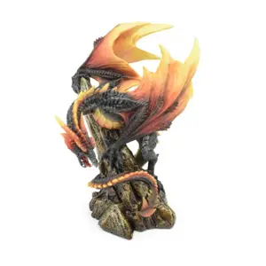Dekorative Figur Feuerdrache auf Felsen Puckator Dark Legends image-0
