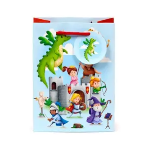 Knights & Dragons Medium Gift Bag Puckator image-0