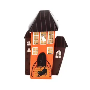 Dekoratives Halloween Haus LED schwarz Katze & Geist Puckator image-1