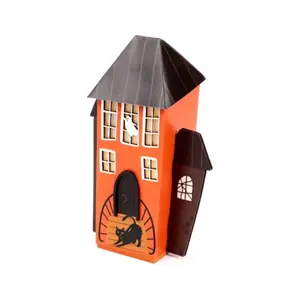 Dekoratives Halloween Haus LED schwarz Katze & Geist Puckator image-2