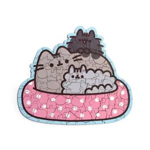 Wooden Puzzle the Cat Heart 130 Pieces Puckator Pusheen image-0