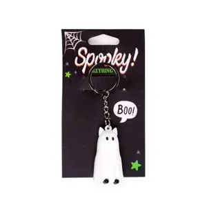 3D PVC Keychain Scary Ghost Cat Puckator image-0
