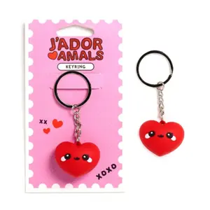 3D PVC Keyring Heart j'adoramals Puckator image-2