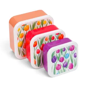 Decorative Lunch Box Tulips Puckator (x3) image-0