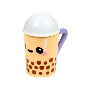 Mug with lid Puckator Boba le Bubble Tea Foodiemals image-0