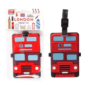 Luggage Tags with London Red Bus England Puckator London Icons image-3