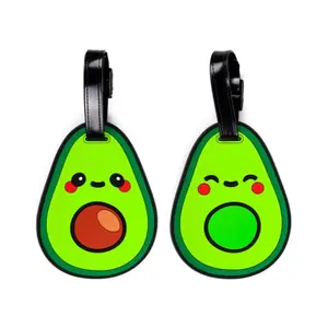 PVC Gepäckanhänger für Kinder Puckator Foodiemals Avocat (x2) image-1