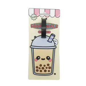 PVC Luggage Tags Puckator Foodiemals Bubble Tea image-0