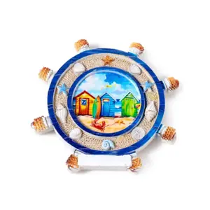 Aimant Souvenir 3D - Bord de Mer Barre à roue Puckator image-2