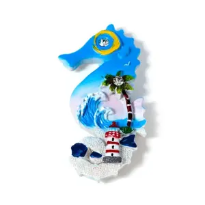 Souvenir Magnet - Seaside Seahorse, Shell and Dolphin Puckator image-2
