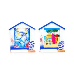 Souvenir Magnet - Seaside Beach Bar & Dolphins Puckator image-0