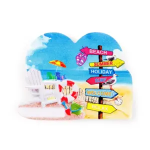 Souvenir Magnet - Seaside Heart with Panels Puckator image-0