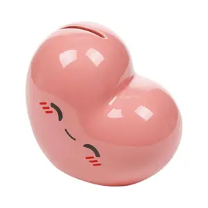 Ceramic Heart Piggy Bank Pink J'Adoramals Puckator image-2