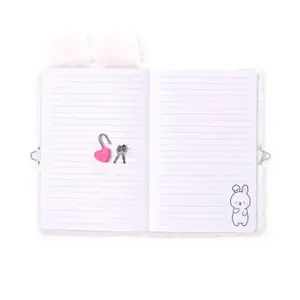 Plush Notepad with Lock and Key Puckator Frances le Lapin image-3