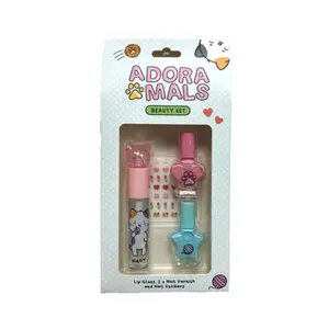 Gloss + Verniz criança Puckator Adoramals Lola la Minette (x4)