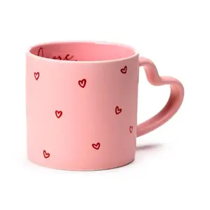 Heart Decorated Handle Porcelain Mug Puckator Amore image-0