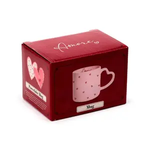 Heart Decorated Handle Porcelain Mug Puckator Amore image-1