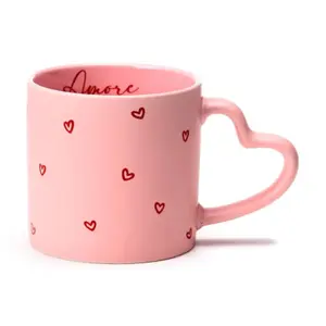 Heart Decorated Handle Porcelain Mug Puckator Amore image-2