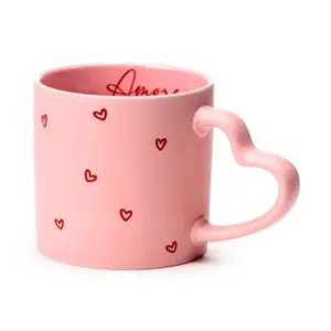 Heart Decorated Handle Porcelain Mug Puckator Amore image-3
