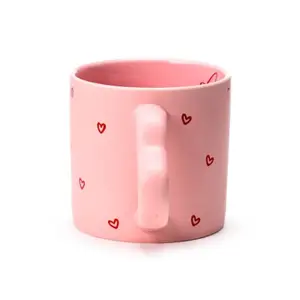 Heart Decorated Handle Porcelain Mug Puckator Amore image-4