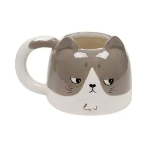 Cat-Shaped Ceramic Mug Puckator Beans & Co Gatsby image-3