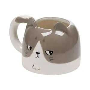 Cat-Shaped Ceramic Mug Puckator Beans & Co Gatsby image-2