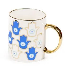 Porcelain Mug Hand Evil Eye Puckator image-2