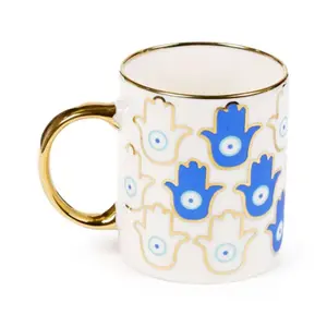 Porcelain Mug Hand Evil Eye Puckator image-3