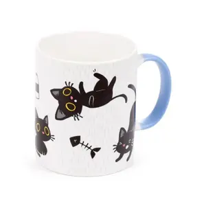 Mug in Porcelain the Black Cat Puckator Lucky image-0
