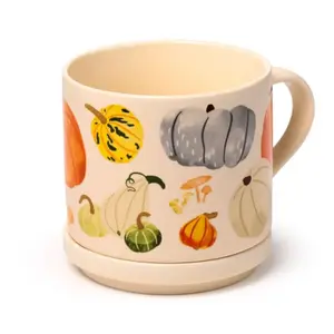 Porcelain Mug with Coaster Autumn Harvest Puckator image-2