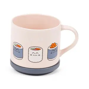 Porcelain Mug with Coaster Puckator Pusheen le Chat Sushi image-2