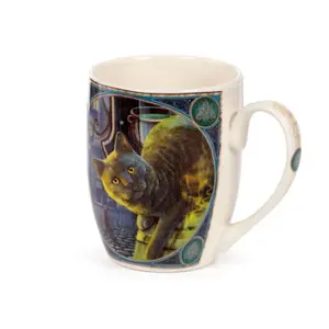 Porcelain Mug Cat on Rusty Cauldron Puckator Lisa Parker image-2