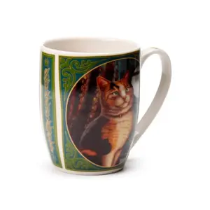 Porcelain Mug Adventurous Cat Puckator Lisa Parker image-0