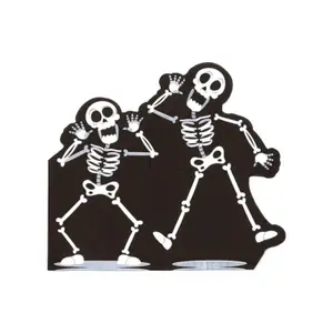 Papierserviette 3-lagig Puckator Halloween Squelette (x12) image-3