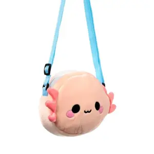Plush Shoulder Bag Puckator Adoramals Maddie l'Axolotl image-0
