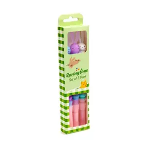 Stylo met fijne punt konijn Puckator Springtime (x3)