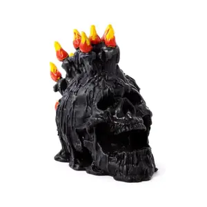Dekorative Figur Schädel mit Kerzen und Wachs Puckator image-0