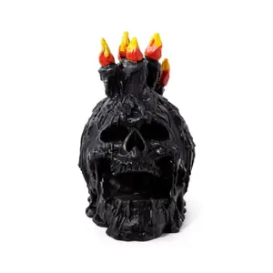 Dekorative Figur Schädel mit Kerzen und Wachs Puckator image-1