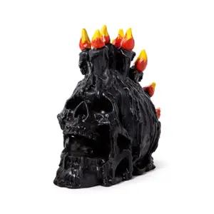 Dekorative Figur Schädel mit Kerzen und Wachs Puckator image-2