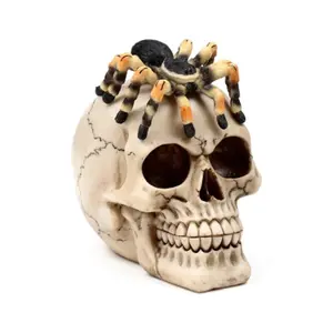 Dekorative Figur Totenkopf mit Spinne Puckator image-0