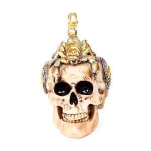 Decorative Skull Figurine with Scorpion Puckator image-1