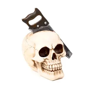 Dekorative Figur Totenkopf mit Sägeblatt Puckator image-0