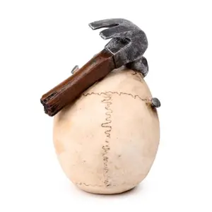 Dekorative Figur Schädel mit Hammer & Nägel Puckator image-4