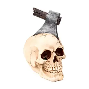 Decorative Skull Figurine with Axe Puckator image-0