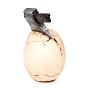 Decorative Skull Figurine with Axe Puckator image-4