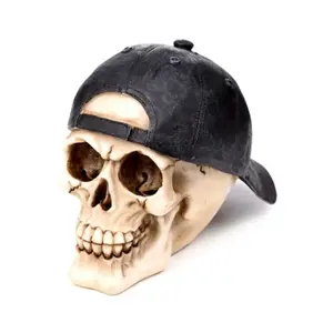 Decorative Skull Figurine with Baseball Cap Puckator image-2