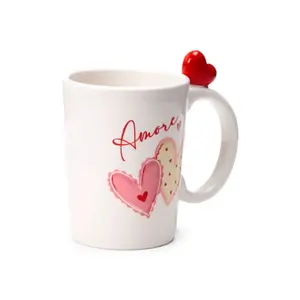 Decorated Heart Handle Mug Puckator Amore image-0