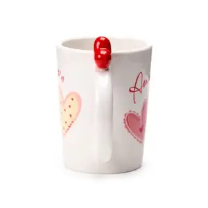 Decorated Heart Handle Mug Puckator Amore image-3