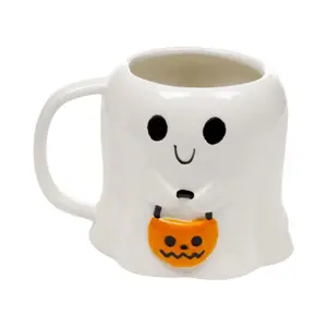 Ceramic Mug in Ghost Shape Puckator Spooky image-1