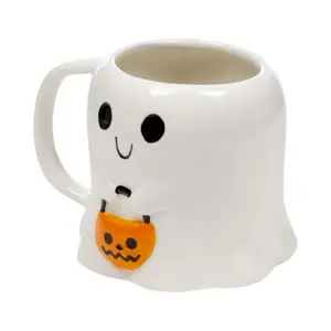 Ceramic Mug in Ghost Shape Puckator Spooky image-2